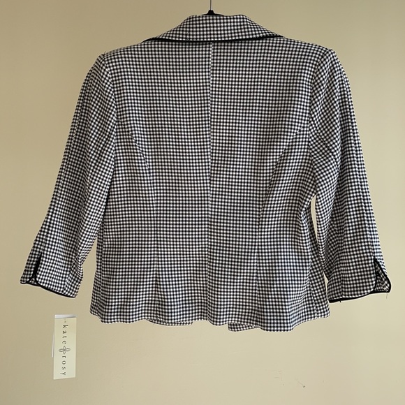 Kate Rosy Black and White Gingham Blazer - Picture 4 of 8